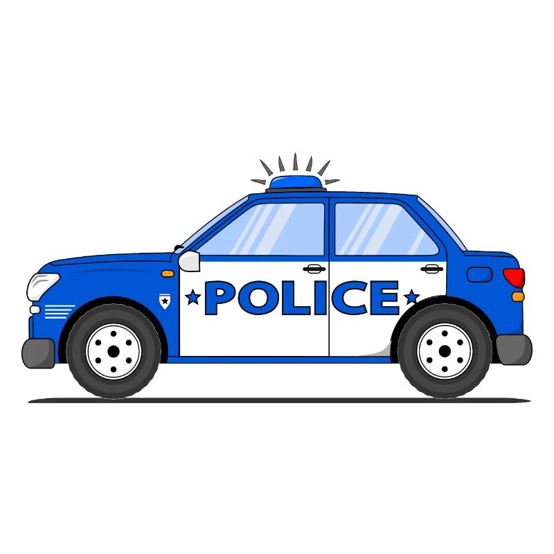 Police Blau und Weiß