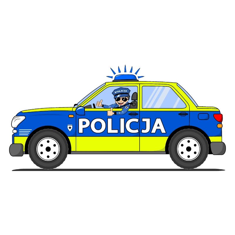 Polizeiauto Policja Polen Blau und Gelb