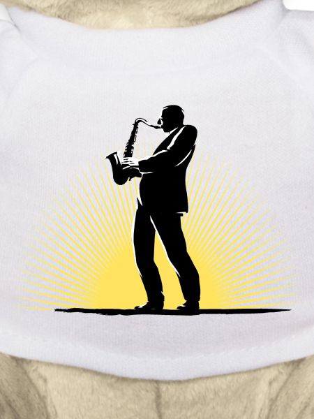 Saxophonist in scene
