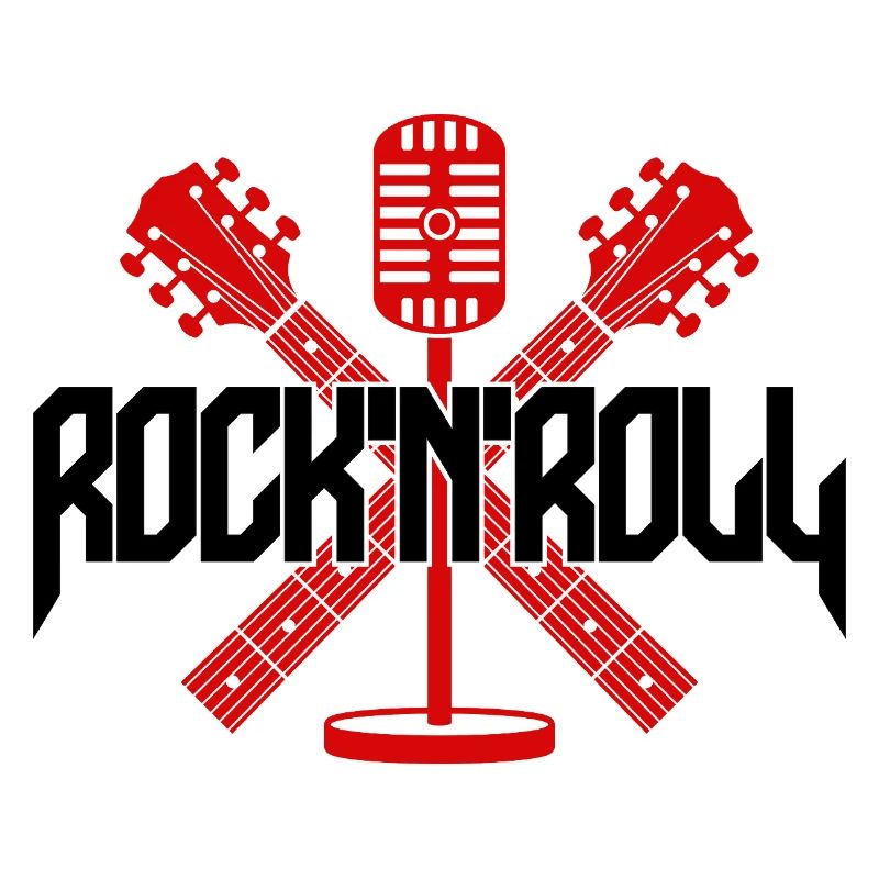 Rock 'N' Roll Microphone and Guitars