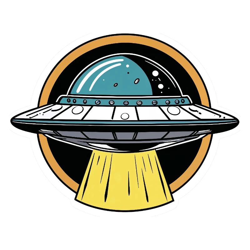 UFO-Lichtstrahl Cartoon