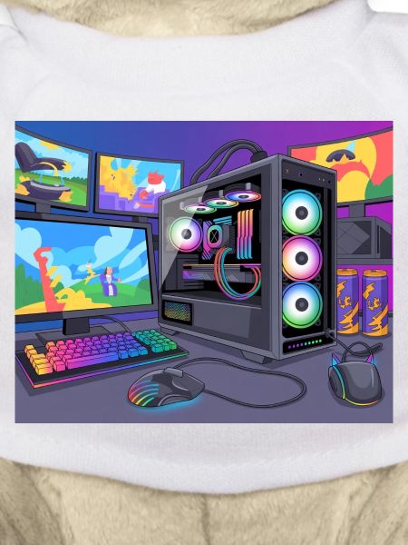 Farbenfrohes RGB-Gaming-Setup