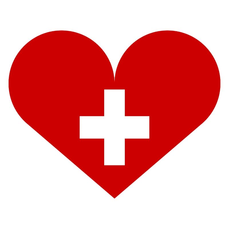 Schweizer Flagge mit Herz