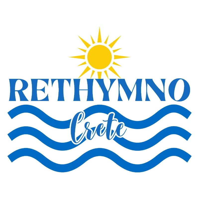Rethymno Crete Waves Sun Logo