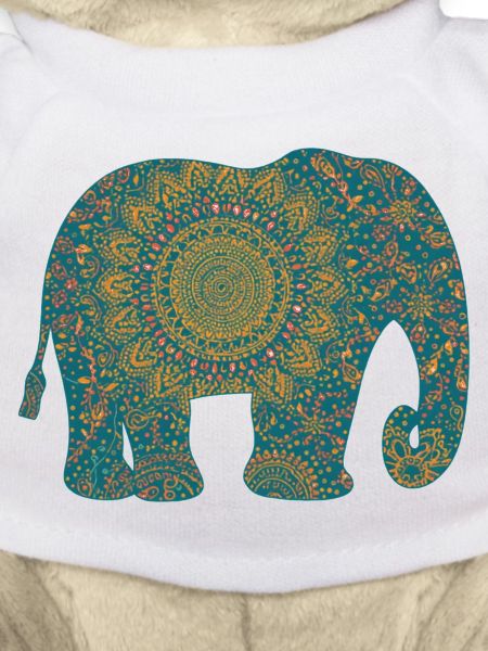 Mandala Elephant Pattern in Teal