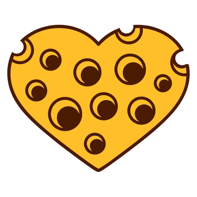 shape loecher i love heart love kaese gauda comic c