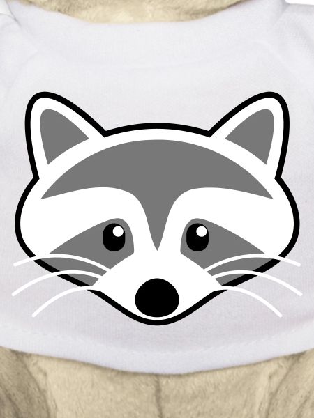 Cute raccoon head