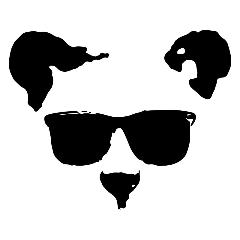 Visage d’ours avec lunettes de soleil