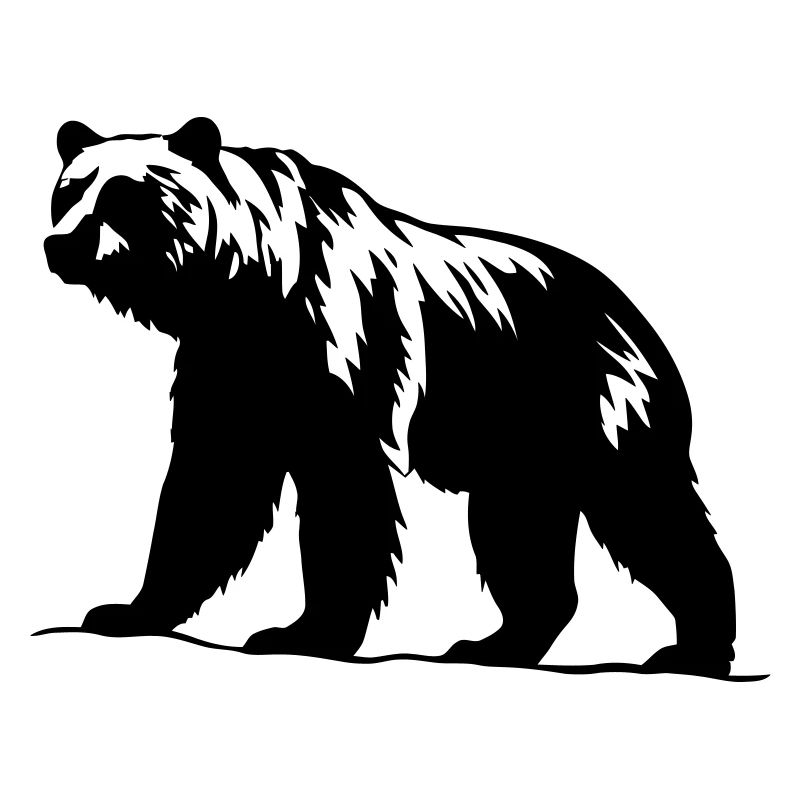 Bear Silhouette Vector Art