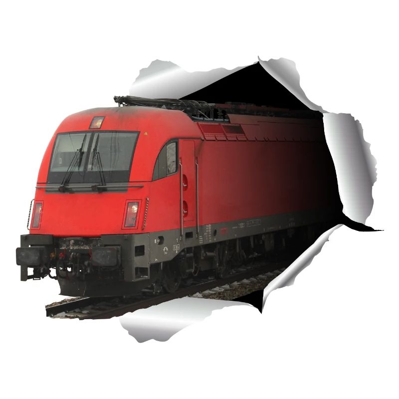 Lok 1216 durchbricht Papier