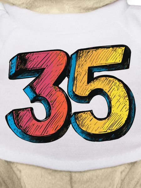 35 Zahl Bunt