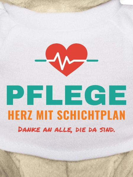 Pflege – Herz mit Schichtplan