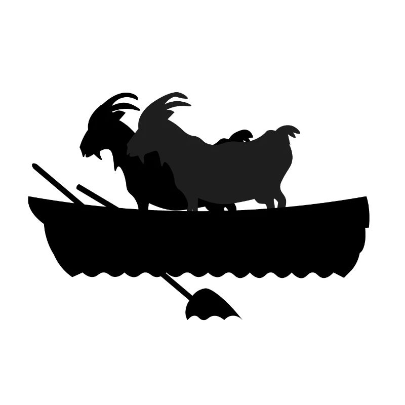 GOATS 2 Ziegen im Boot