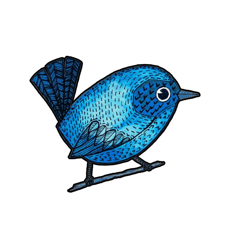 Hübscher kleiner blauer Vogel