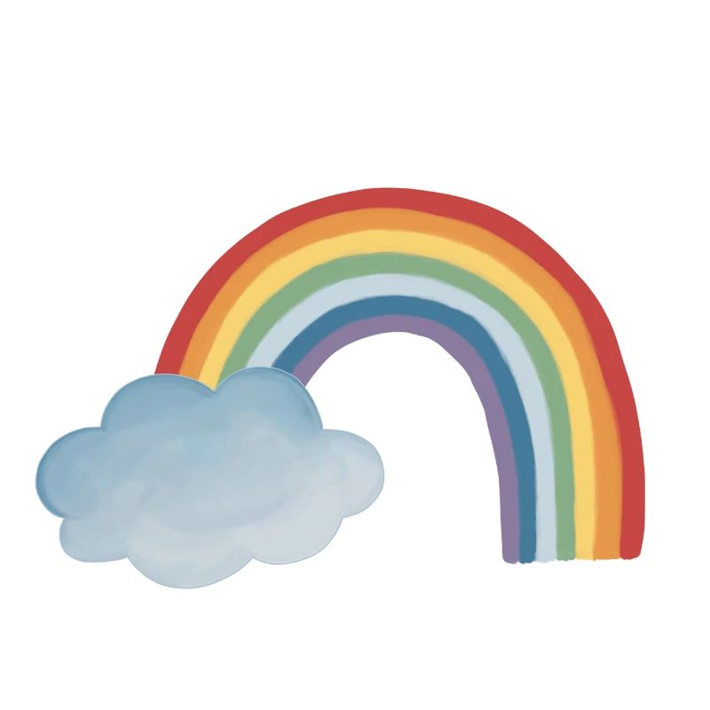 Wetter Regenbogen bunt mit Wolke