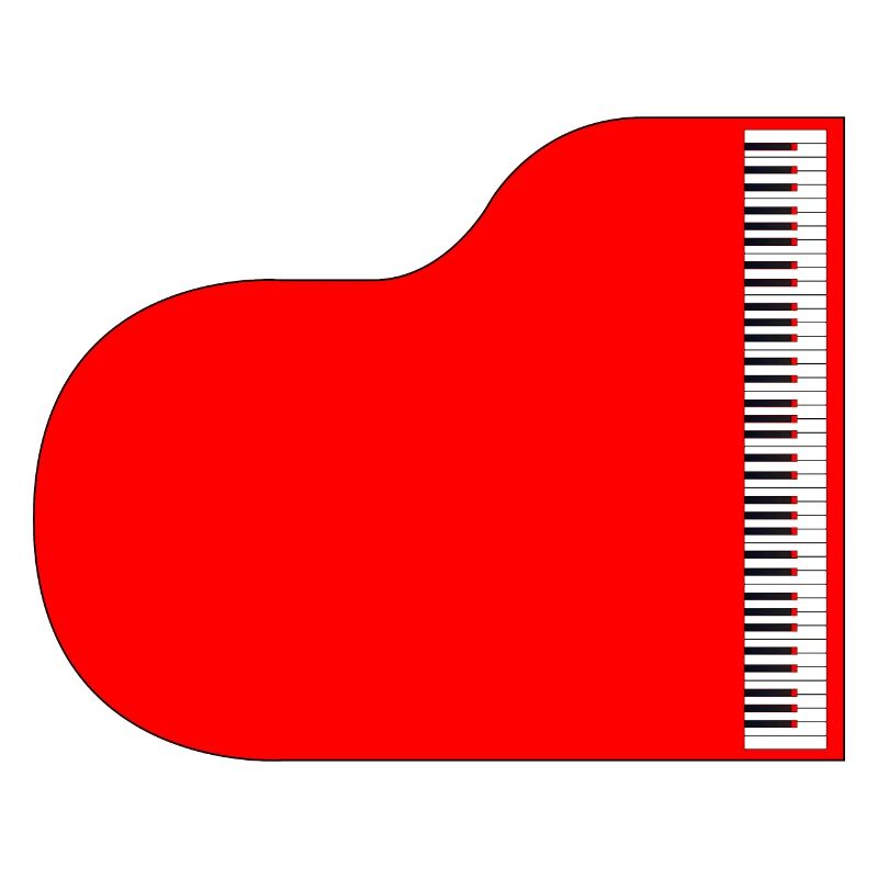 Piano à queue rouge