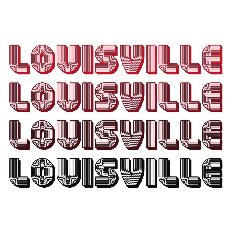 Louisville Gradient Typography