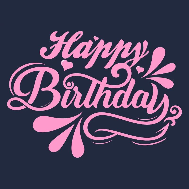 Birthday Bliss in Pink Script