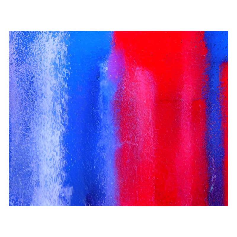 blue and red painted