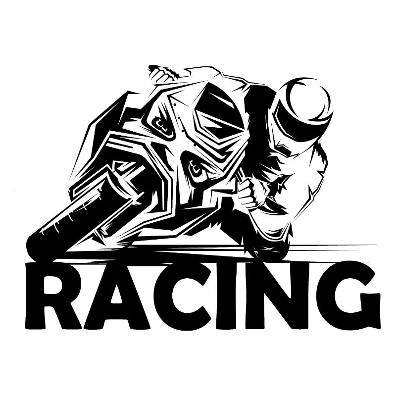 Moto de course Moto Piste de course Logo Icon Image