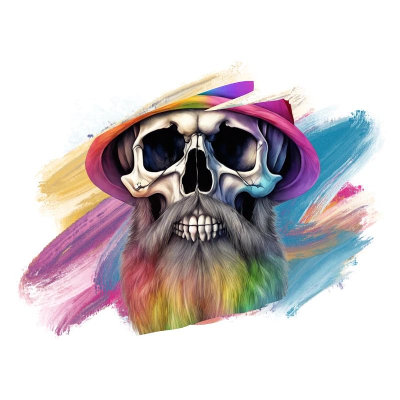Bunte Regenbogen-Totenkopf-Designe