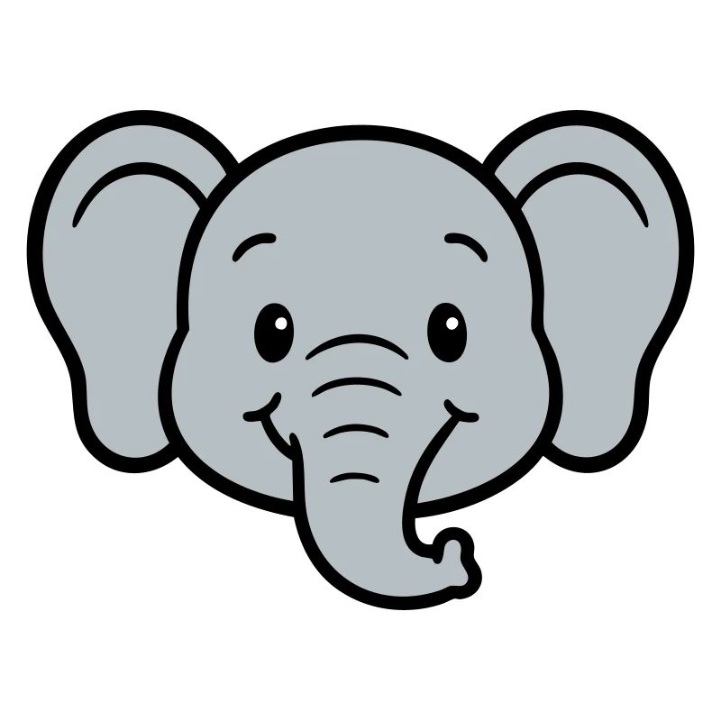 Playful elephant print for children