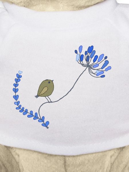 Vogel mit Blume