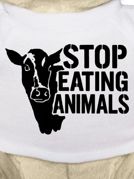 Stops animal suffering: No meat