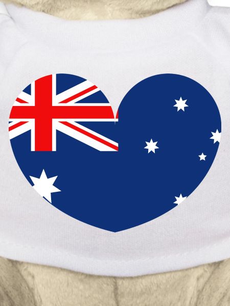 Australian flag with heart