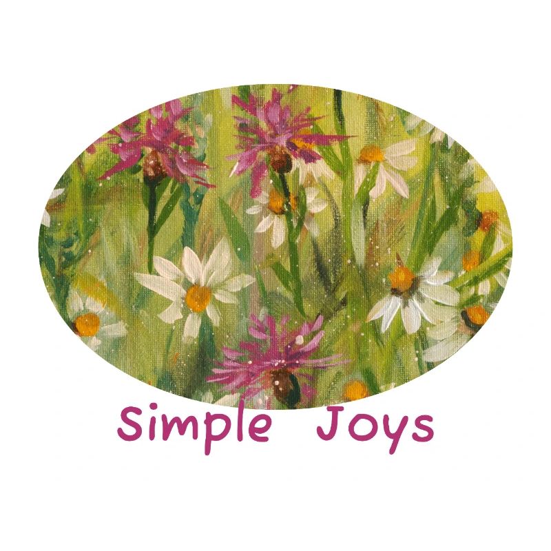 Simple Joys – Wildblumen-Gänseblümchen-Ellipse
