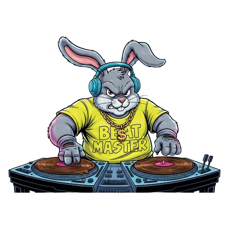 Heavy Metal Easter Bunny Rocker Easter Hardcore Bunny