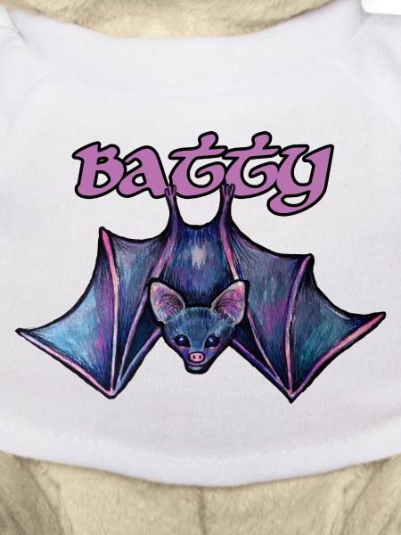 Batty Night Bat Illustration