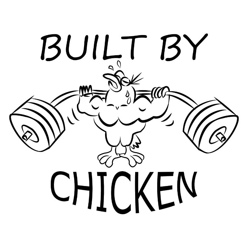 Construit par un gymnase d'haltères de poulet