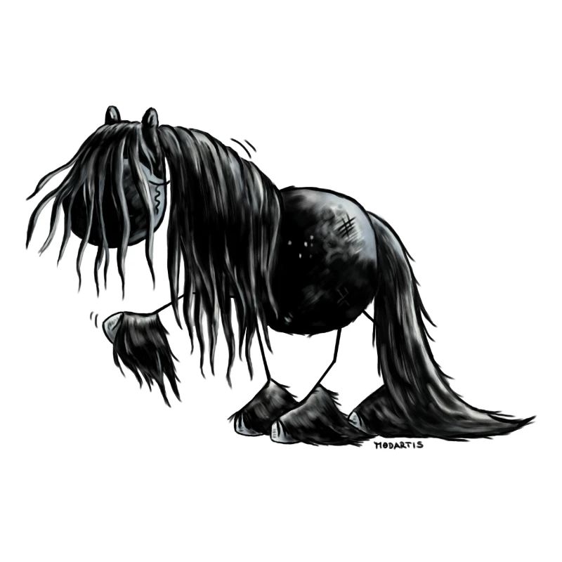 Frison cheval dessin animé