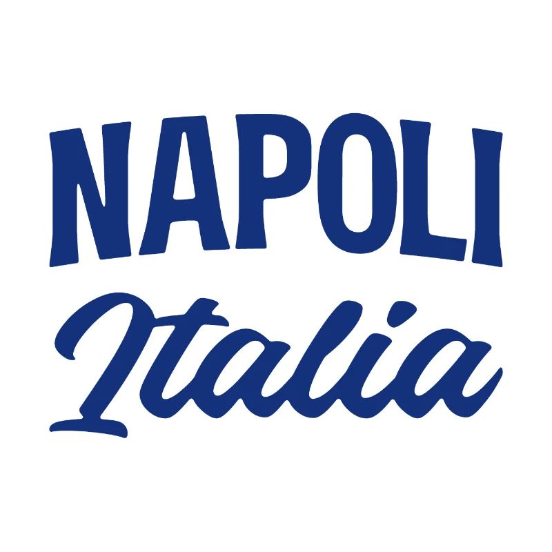 Napoli Italia Script in Blue