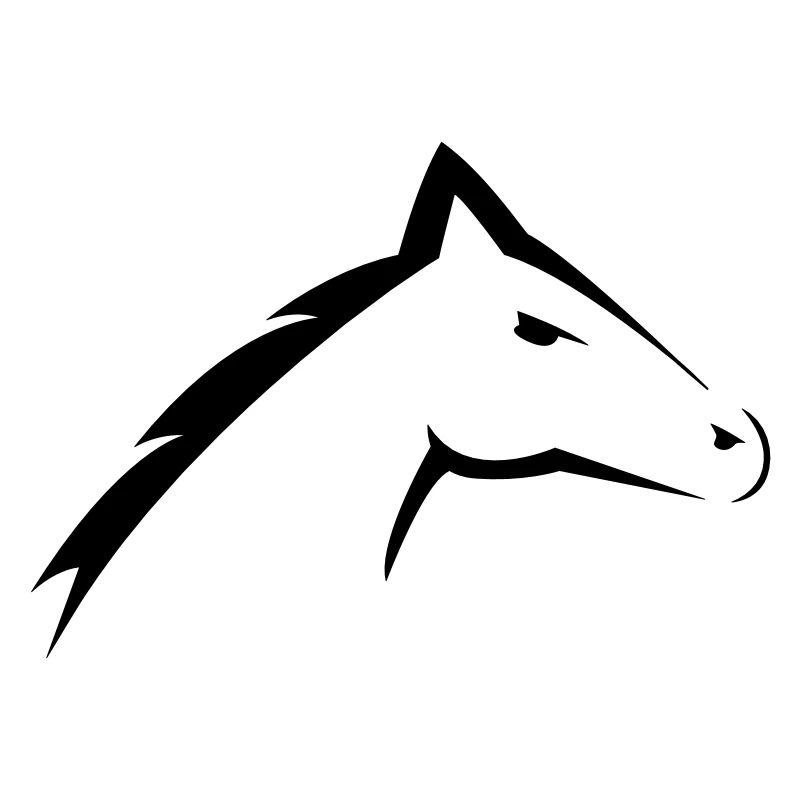 Tête de cheval | Conception de silhouette de tête de cheval