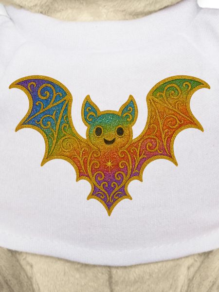 Regenbogenfledermaus mit Glitterrand