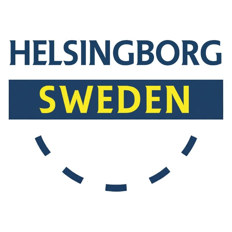 Hellsingborg blau-gelbes Stadtschild