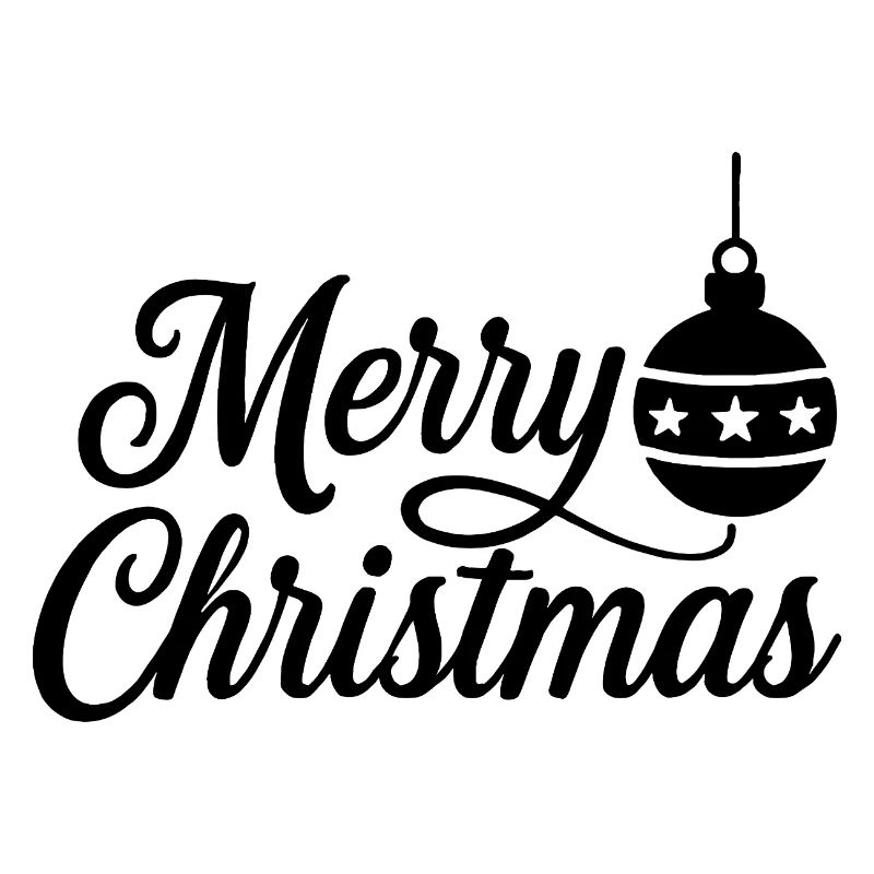 Merry Christmas mit Weihnachtskugel