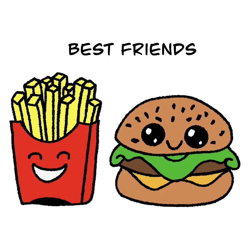 Beste Freunde: Burger & Pommes Duo
