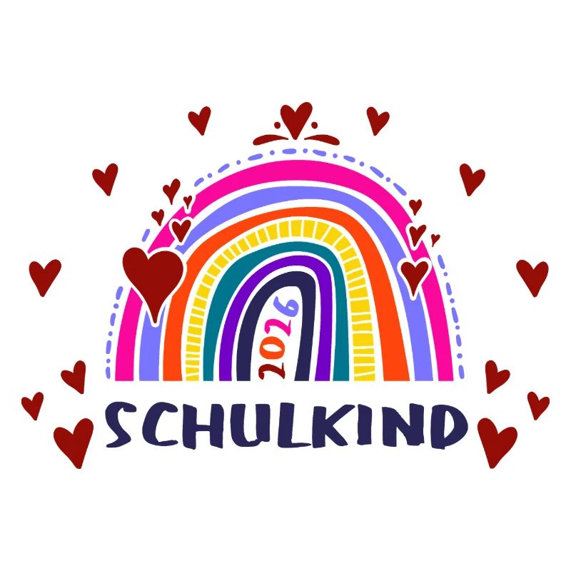 Schulkind 2026 - Einschulung - Regenbogen