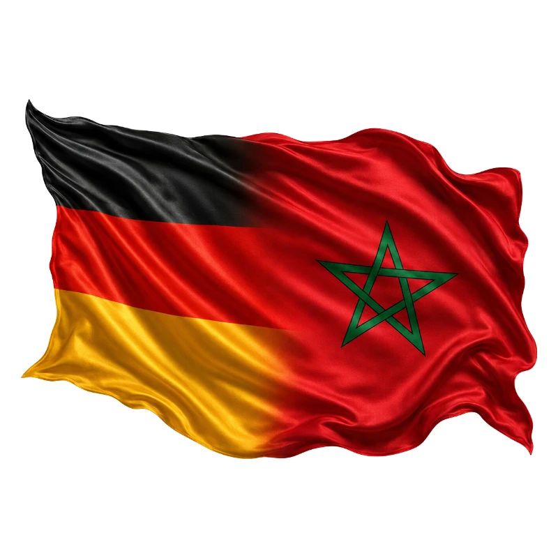 Drapeau Allemagne Maroc