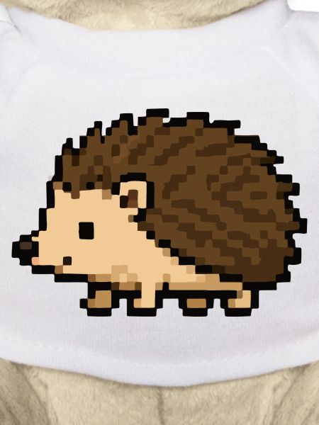 Pixeliger Igel im Retro-Stil