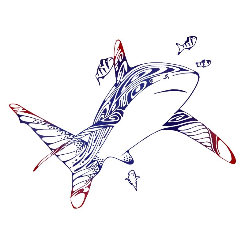 Tatouage de plongée requin plongeur