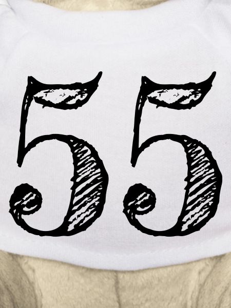 Number 55 fifty-five (handdrawn)