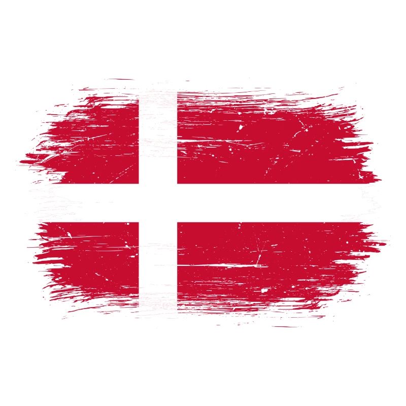 Conception du drapeau pinceau Grunge Dannebrog