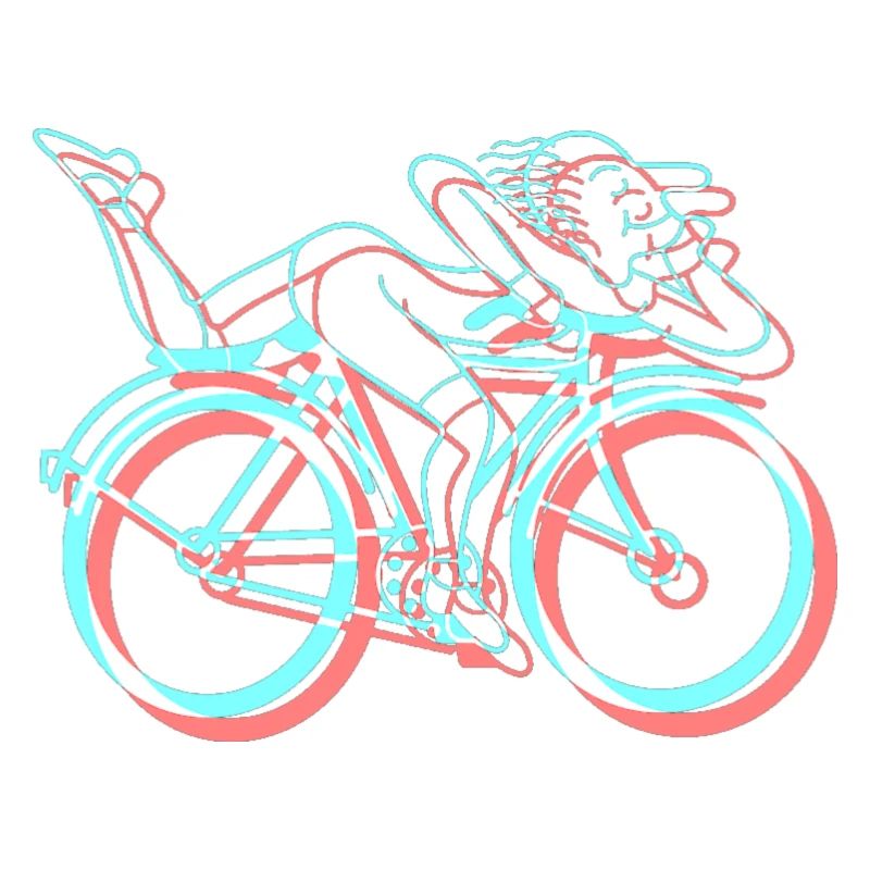 LSD Bicycle Days Psychédélique 3D Glitch Anaglyphe