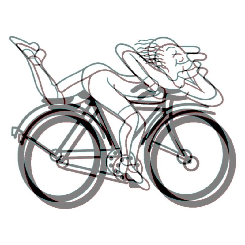 LSD Bicycle Days Psychedelic 3D Glitch Anaglyph