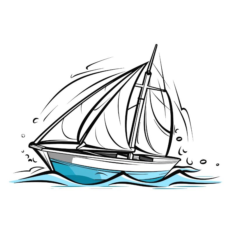 Segelboot Zeichnung