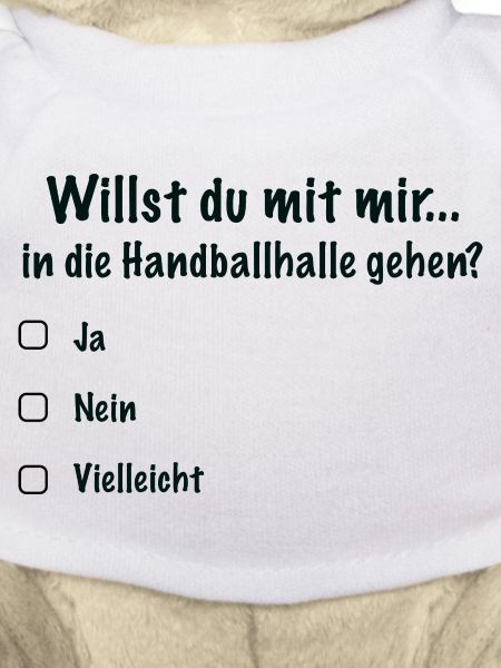Handball Date Saying Invitation (Black)